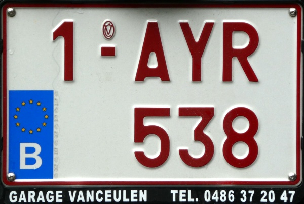 Olav's Belgian license plates - Number plates of