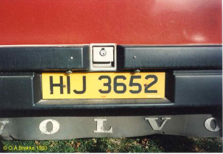 Northern Ireland normal series rear plate HIJ 3652.jpg (22 kB)