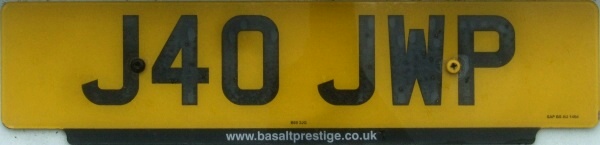 Great Britain former personalised series rear plate close-up J40 JWP.jpg (31 kB)