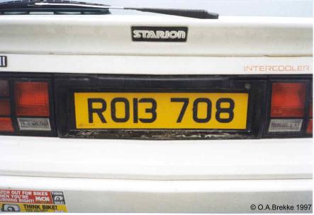 Northern Ireland normal series rear plate illegally spaced ROI 3708.jpg (20 kB)