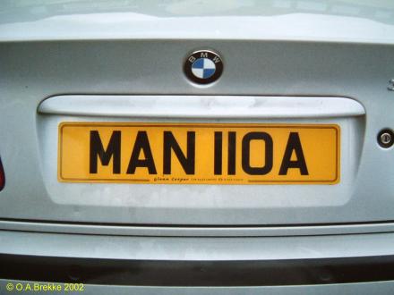 Isle of Man former normal series rear plate reissued MAN 110A.jpg (20 kB)