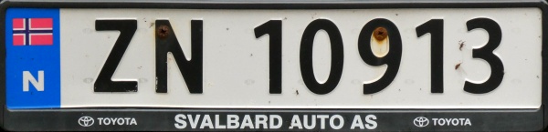 Svalbard registration imported to mainland Norway close-up ZN 10913.jpg (67 kB)