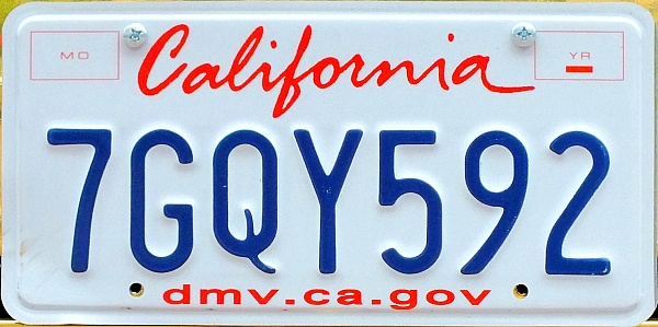 USA California normal series close-up 7GQY592.jpg (97 kB)