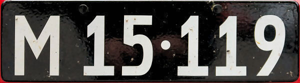 Denmark historical number plate M 15·119.jpg (39 kB)