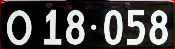 Denmark historical number plate O 18·058.jpg (51 kB)