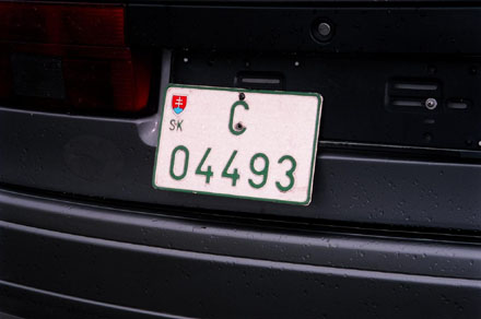 Olav's Slovak number plates. Visitors' submissions. License plates of ...